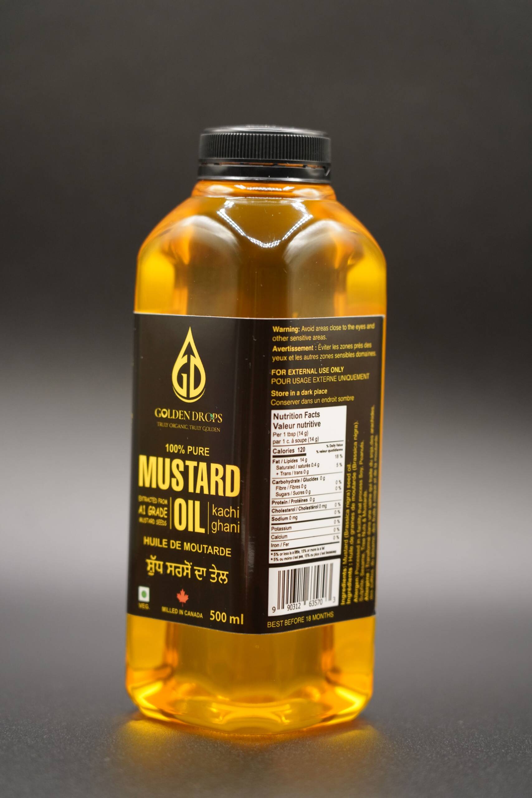 Golden drops cold pressed mustard oil (500ml) - Image 3